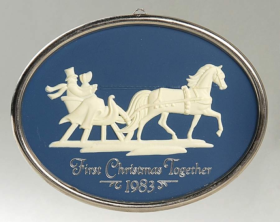 1983 Hallmark Christmas Ornaments First Christmas Together-Cameo - Boxed by Hallmark Gold Crown-1