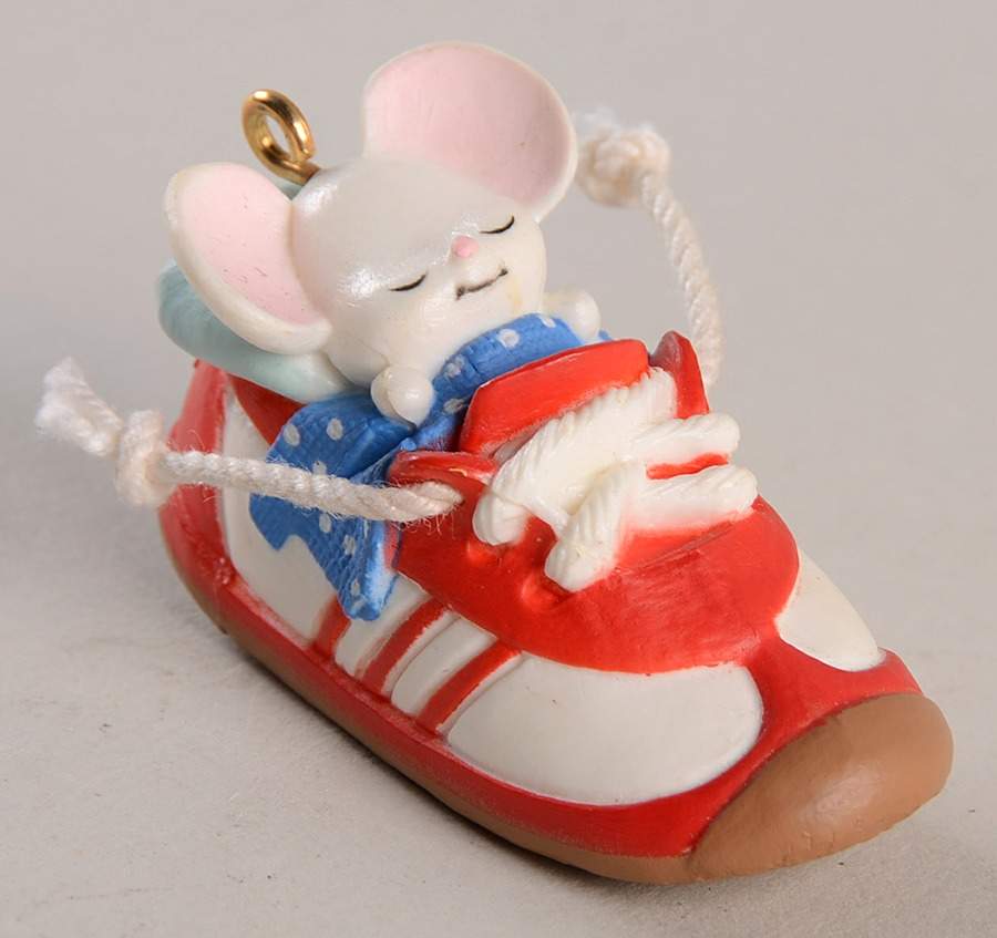1983 Hallmark Christmas Ornaments Sneaker Mouse - No Box by Hallmark Gold Crown-1