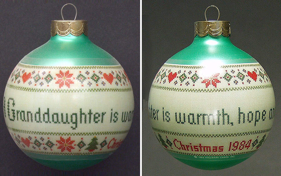 1984 Hallmark Christmas Ornaments Granddaughter - No Box by Hallmark Gold Crown-1