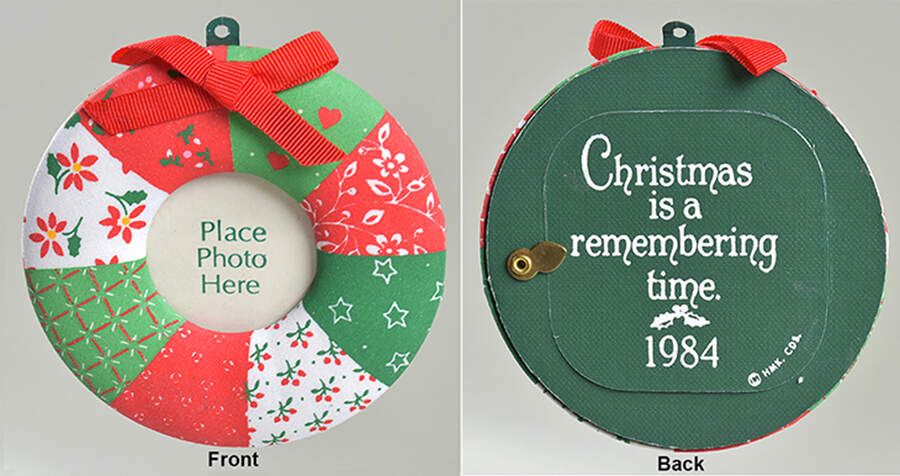 1984 Hallmark Christmas Ornaments Christmas Memories-Photo - No Box by Hallmark Gold Crown-1