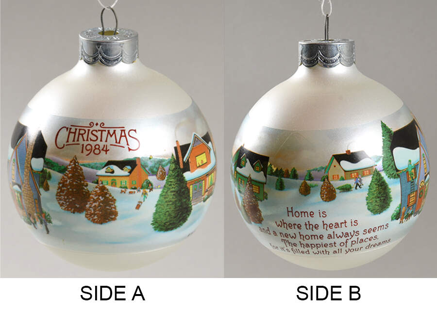1984 Hallmark Christmas Ornaments New Home - No Box by Hallmark Gold Crown-1
