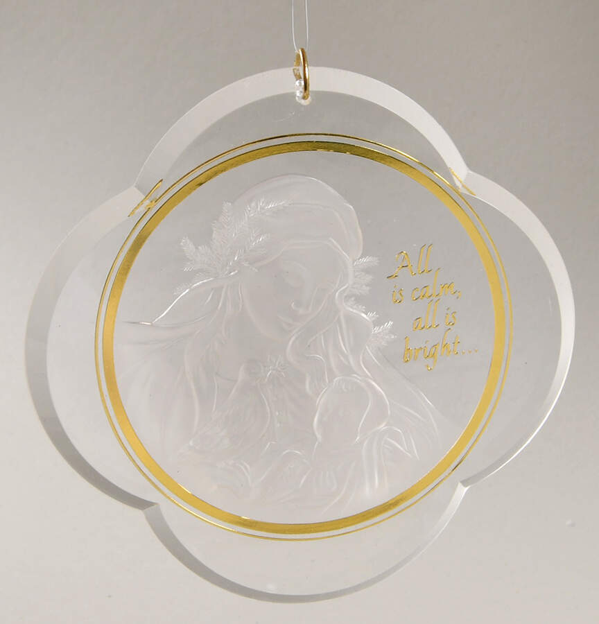1984 Hallmark Christmas Ornaments Madonna And Child - No Box by Hallmark Gold Crown-1