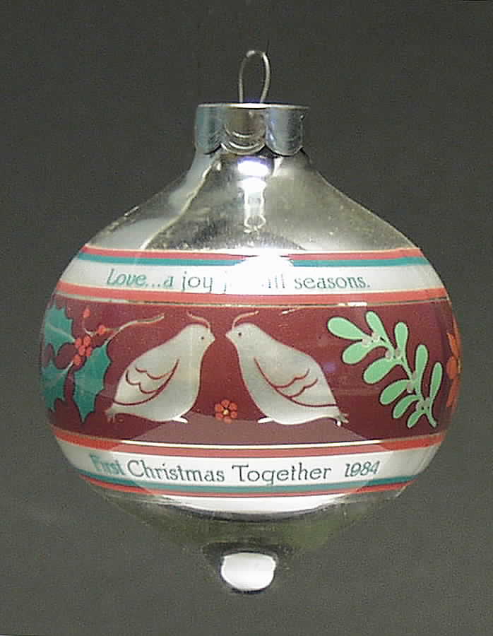 1984 Hallmark Christmas Ornaments First Christmas Together - Boxed by Hallmark Gold Crown-1
