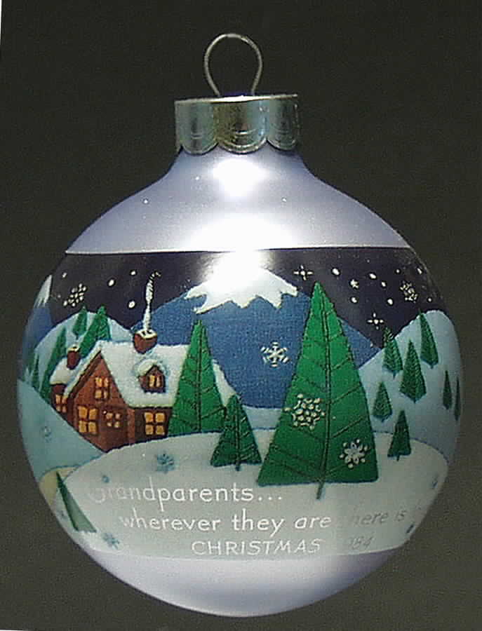 1984 Hallmark Christmas Ornaments Grandparents - Boxed by Hallmark Gold Crown-1