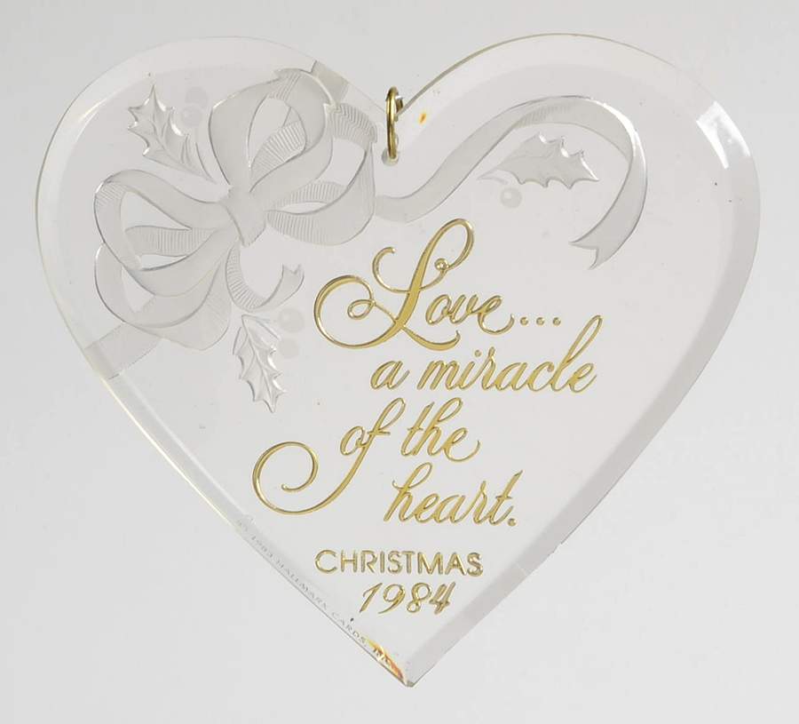 1984 Hallmark Christmas Ornaments The Miracle Of Love - No Box 42 by Hallmark Gold Crown-1