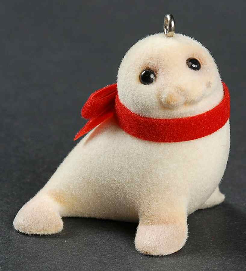 1984 Hallmark Christmas Ornaments Snowy Seal - Boxed by Hallmark Gold Crown-1