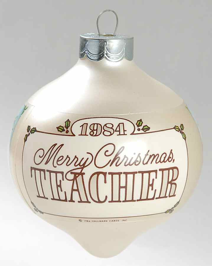 1984 Hallmark Christmas Ornaments Teacher - No Box by Hallmark Gold Crown-1