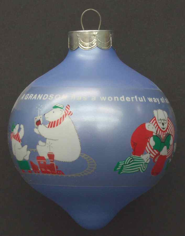 1984 Hallmark Christmas Ornaments Grandson - Boxed by Hallmark Gold Crown-1