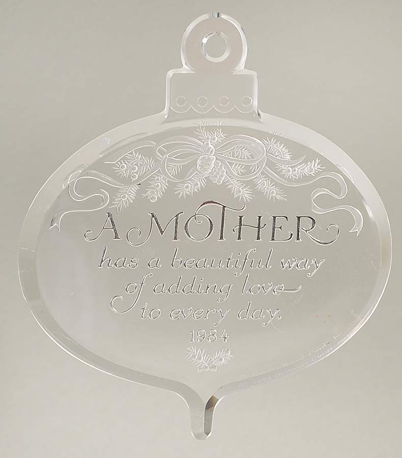 1984 Hallmark Christmas Ornaments Mother - No Box by Hallmark Gold Crown-1