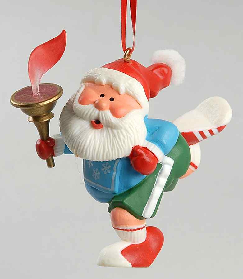 1984 Hallmark Christmas Ornaments Marathon Santa - No Box by Hallmark Gold Crown-1