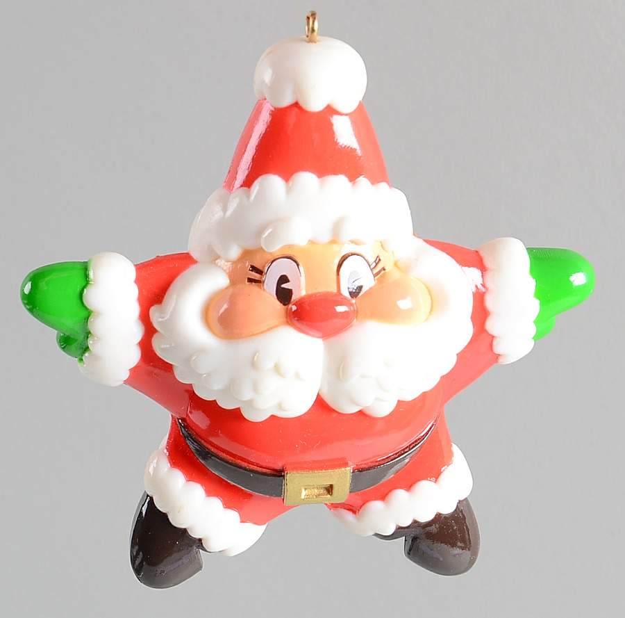 1984 Hallmark Christmas Ornaments Santa Star - Boxed by Hallmark Gold Crown-1