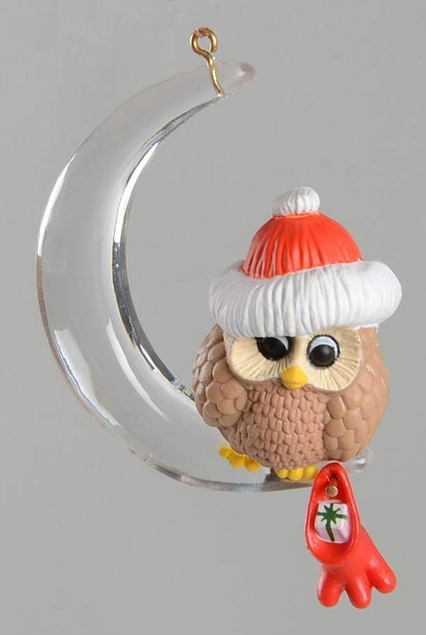 1984 Hallmark Christmas Ornaments Christmas Owl - Boxed by Hallmark Gold Crown-1