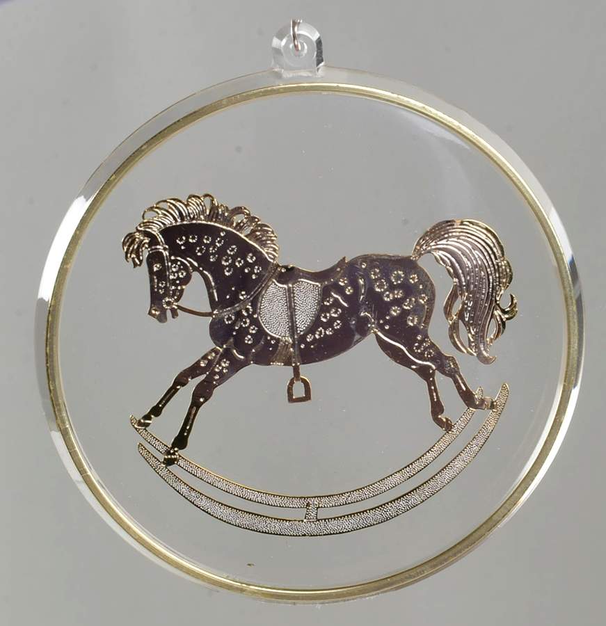 1984 Hallmark Christmas Ornaments Old Fashioned Rocking Horse - Boxed by Hallmark Gold Crown-1