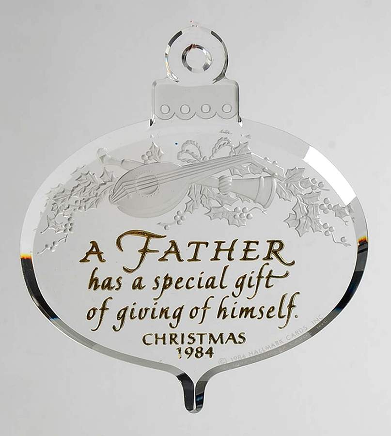 1984 Hallmark Christmas Ornaments Father - Boxed by Hallmark Gold Crown-1