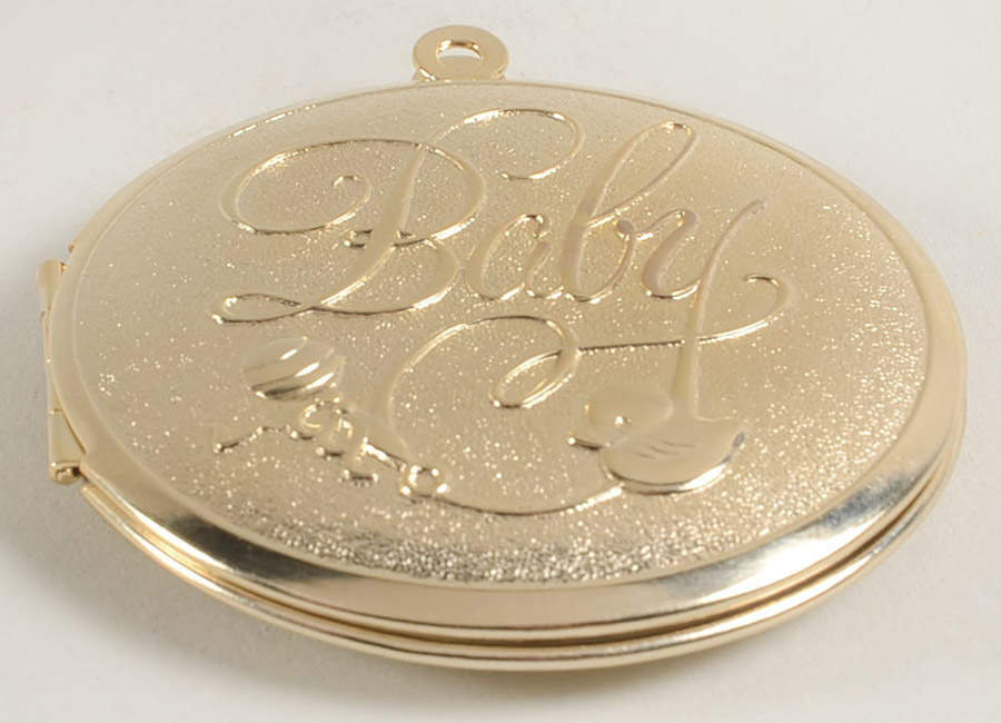 1985 Hallmark Christmas Ornaments Baby Locket - No Box by Hallmark Gold Crown-1