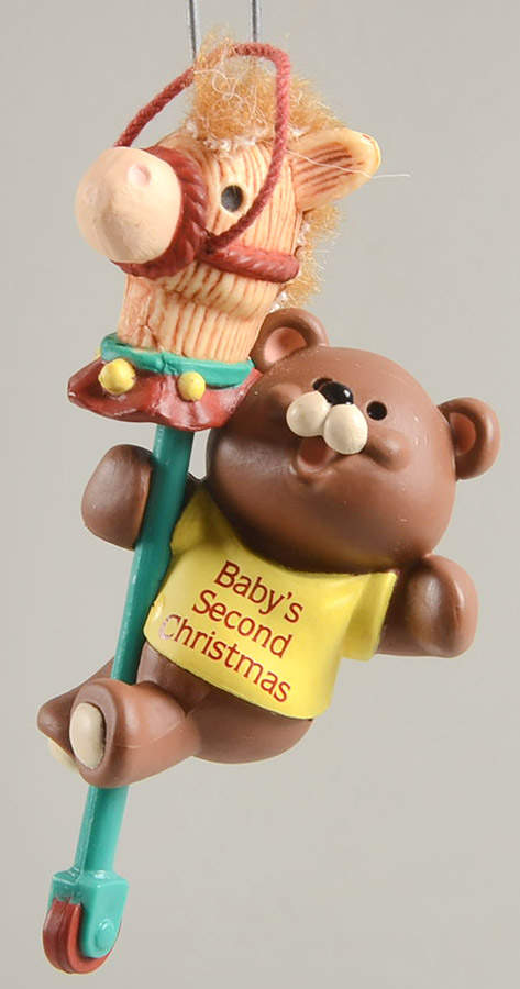 1985 Hallmark Christmas Ornaments Baby's Second Christmas - Boxed by Hallmark Gold Crown-1