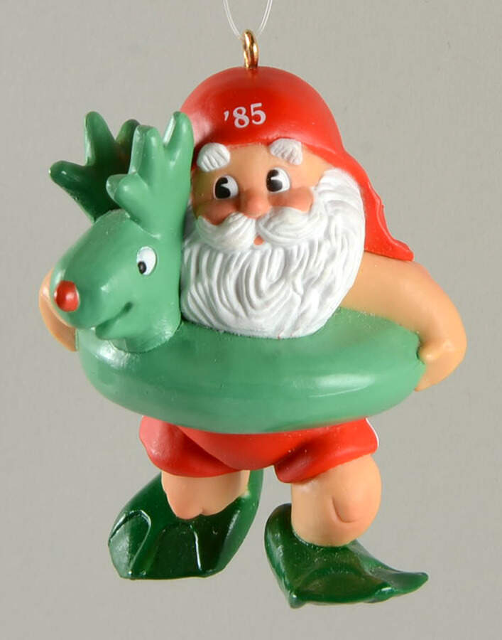 1985 Hallmark Christmas Ornaments Sun And Fun Santa - No Box by Hallmark Gold Crown-1