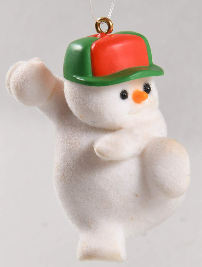 1985 Hallmark Christmas Ornaments Snow Pitching Snowman - No Box by Hallmark Gold Crown-1