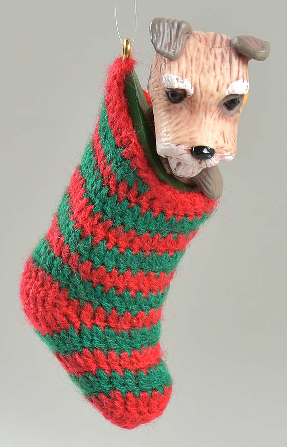 1985 Hallmark Christmas Ornaments Doggy In Stocking - Boxed by Hallmark Gold Crown-1