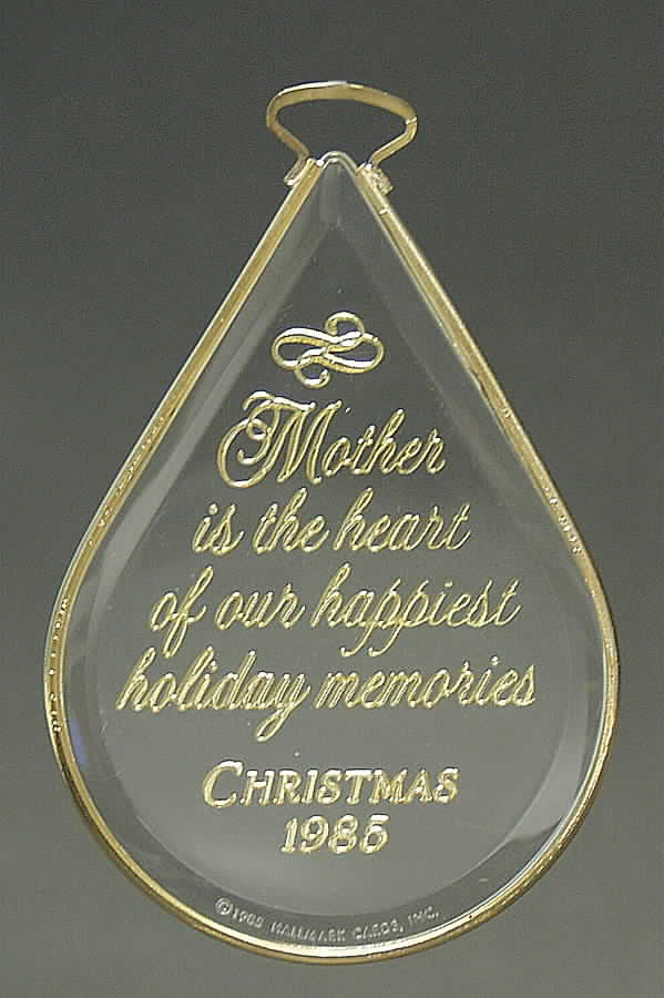 1985 Hallmark Christmas Ornaments Mother - Boxed by Hallmark Gold Crown-1