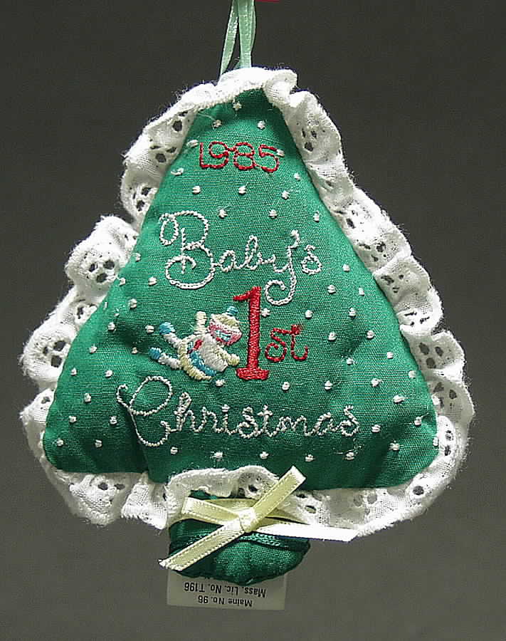 1985 Hallmark Christmas Ornaments Baby's First Christmas - Boxed by Hallmark Gold Crown-1