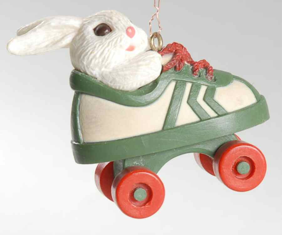 1984 Hallmark Christmas Ornaments Roller Skating Rabbit - No Box by Hallmark Gold Crown-1