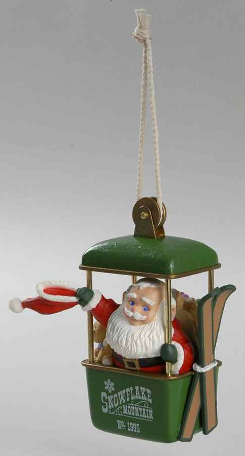 1985 Hallmark Christmas Ornaments Santa's Ski Trip - Boxed by Hallmark Gold Crown-1