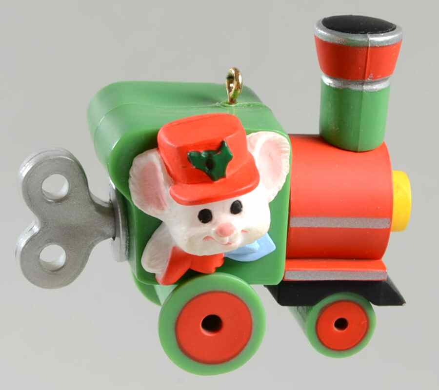 1985 Hallmark Christmas Ornaments Engineering Mouse - Boxed by Hallmark Gold Crown-1