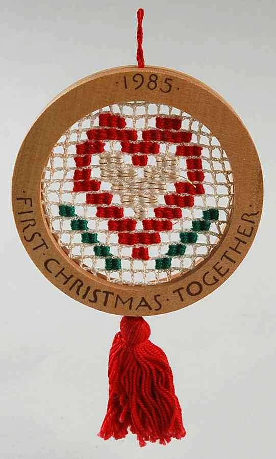 1985 Hallmark Christmas Ornaments First Christmas Together - Boxed by Hallmark Gold Crown-1