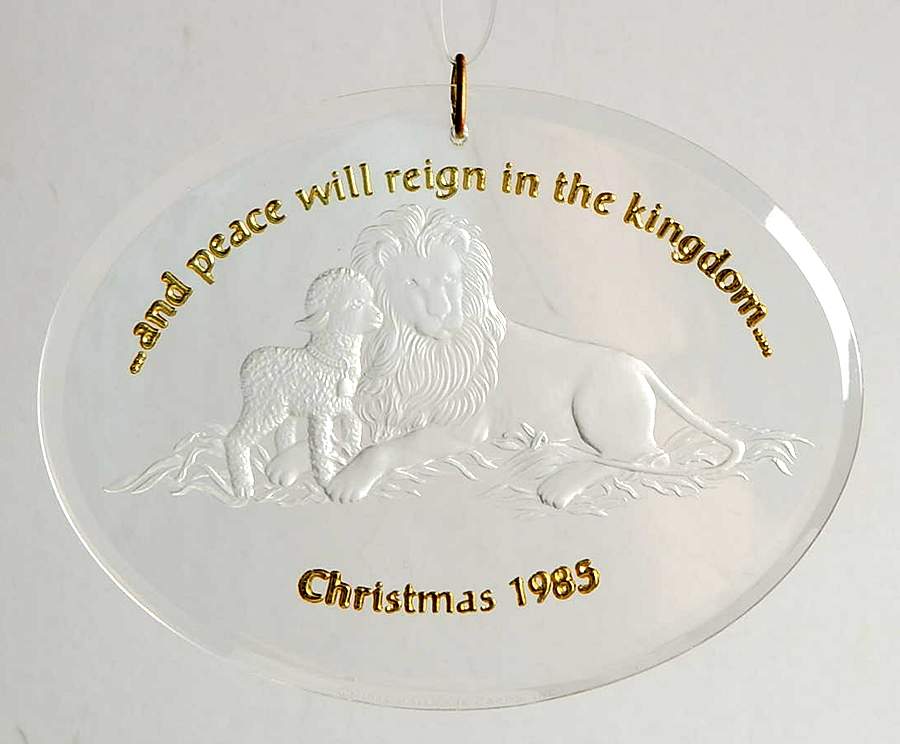 1985 Hallmark Christmas Ornaments Peaceful Kingdom - Boxed by Hallmark Gold Crown-1