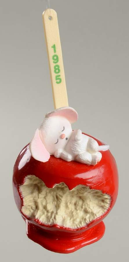 1985 Hallmark Christmas Ornaments Candy Apple Mouse - No Box by Hallmark Gold Crown-1