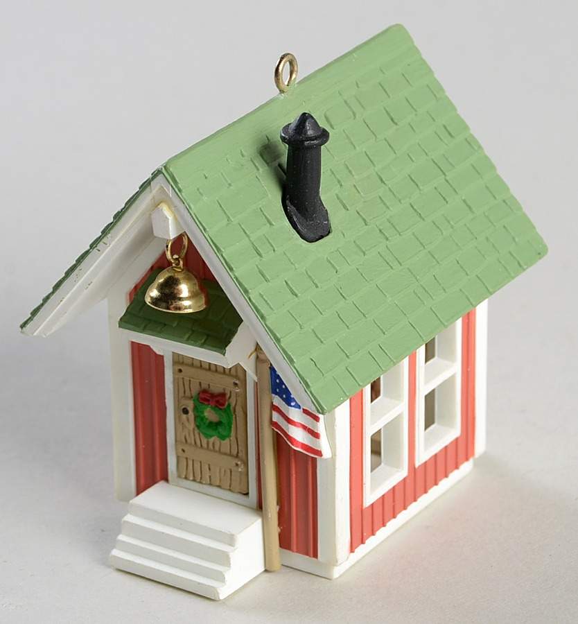 1985 Hallmark Christmas Ornaments Little Red Schoolhouse - Boxed by Hallmark Gold Crown-1