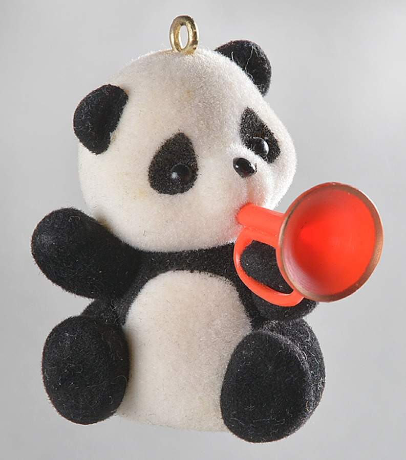 1985 Hallmark Christmas Ornaments Trumpet Panda - Boxed by Hallmark Gold Crown-1