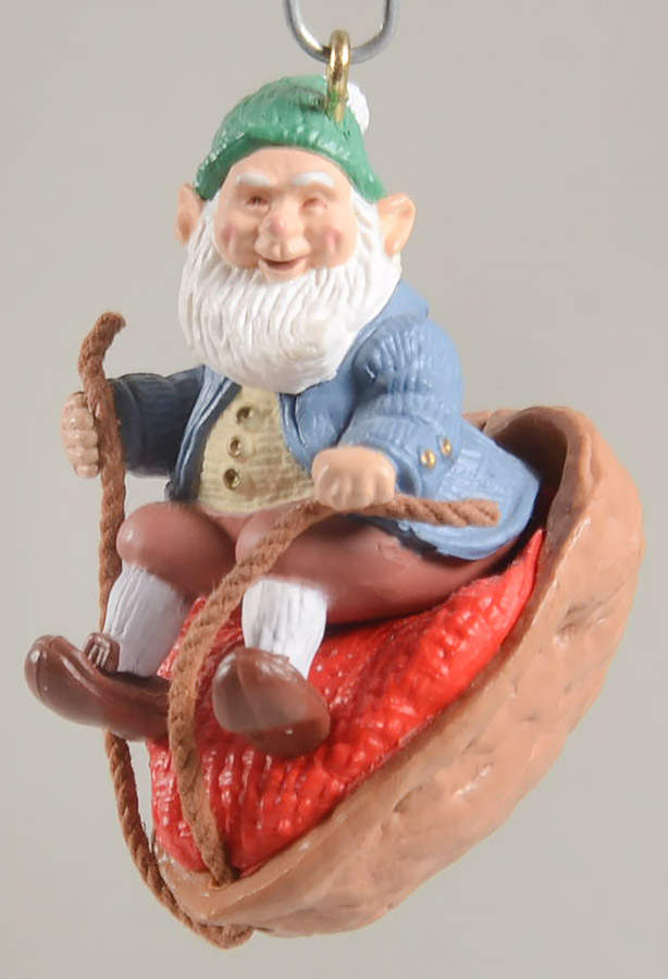 1986 Hallmark Christmas Ornaments Walnut Shell Rider - No Box by Hallmark Gold Crown-1