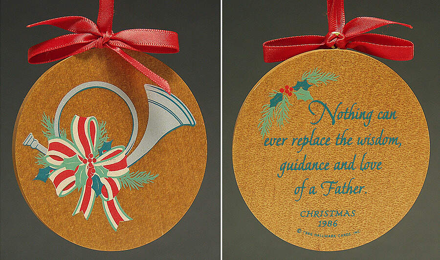 1986 Hallmark Christmas Ornaments Father - No Box by Hallmark Gold Crown-1