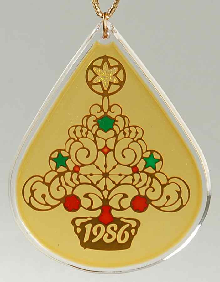 1986 Hallmark Christmas Ornaments Glowing Christmas Tree - Boxed by Hallmark Gold Crown-1