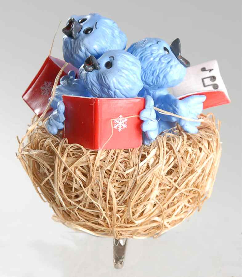 1986 Hallmark Christmas Ornaments Treetop Trio-Bluebird - Boxed by Hallmark Gold Crown-1