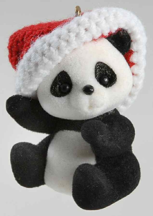 1986 Hallmark Christmas Ornaments Santas Panda Pal - No Box by Hallmark Gold Crown-1