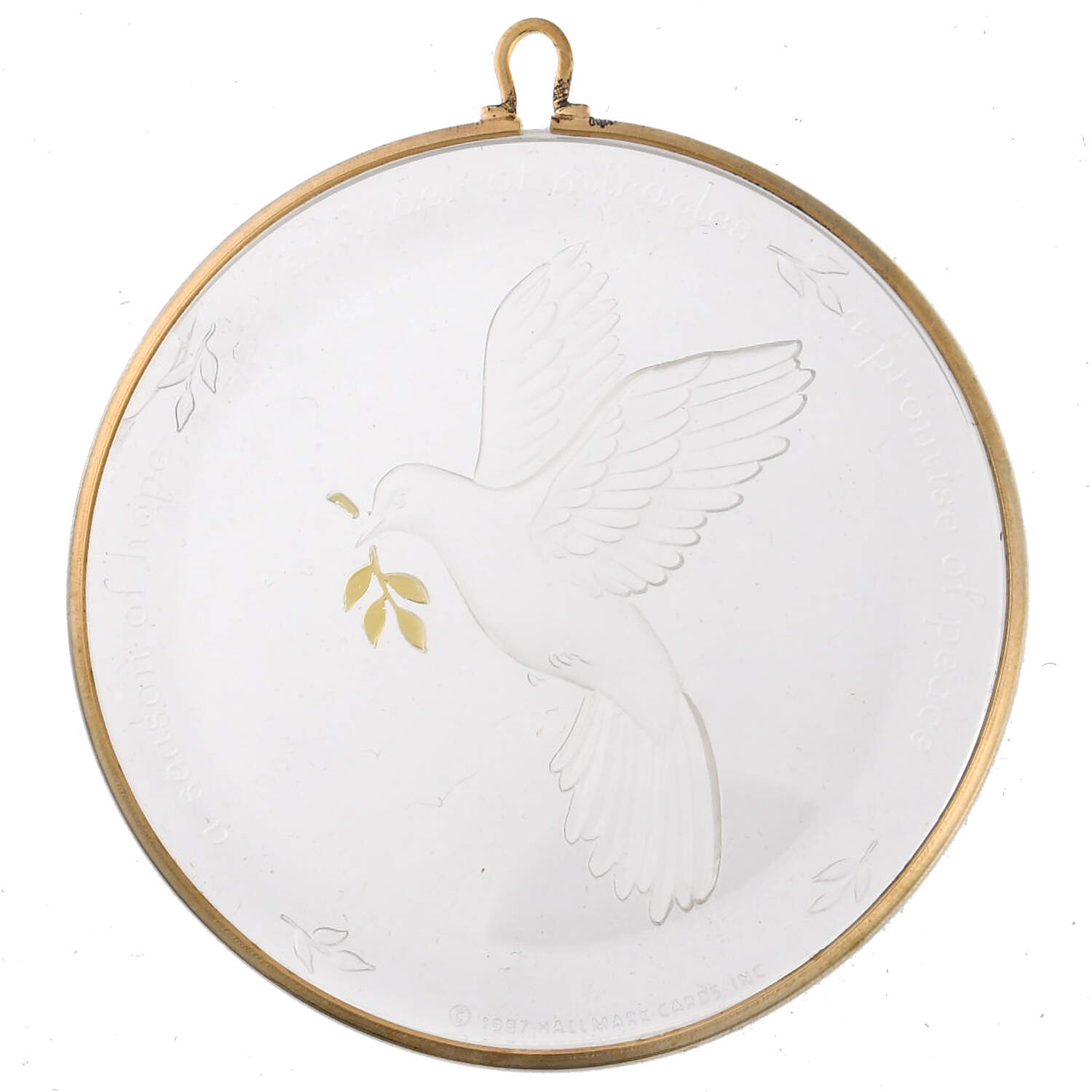 1987 Hallmark Christmas Ornaments Promise Of Peace - Boxed by Hallmark Gold Crown-1