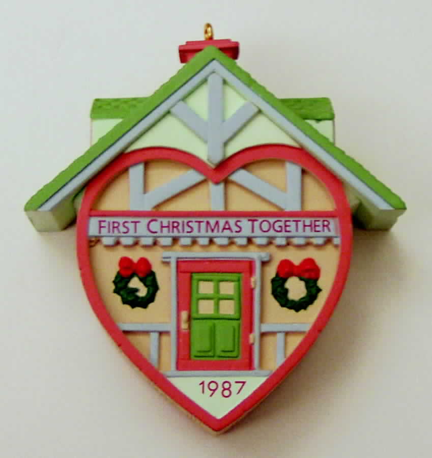 1987 Hallmark Christmas Ornaments 1st Christmas Together-Heart - Boxed by Hallmark Gold Crown-1