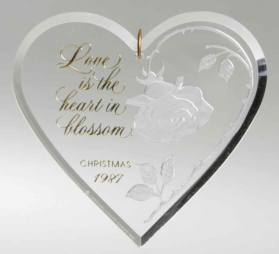 1987 Hallmark Christmas Ornaments Heart In Blossom - No Box by Hallmark Gold Crown-1