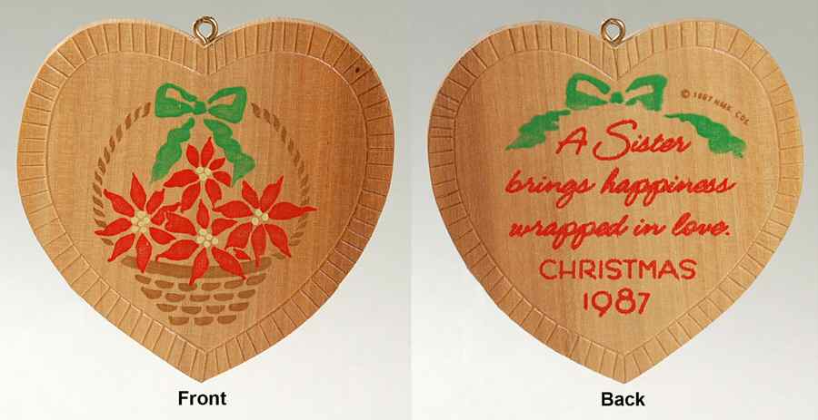 1987 Hallmark Christmas Ornaments Sister - Boxed by Hallmark Gold Crown-1