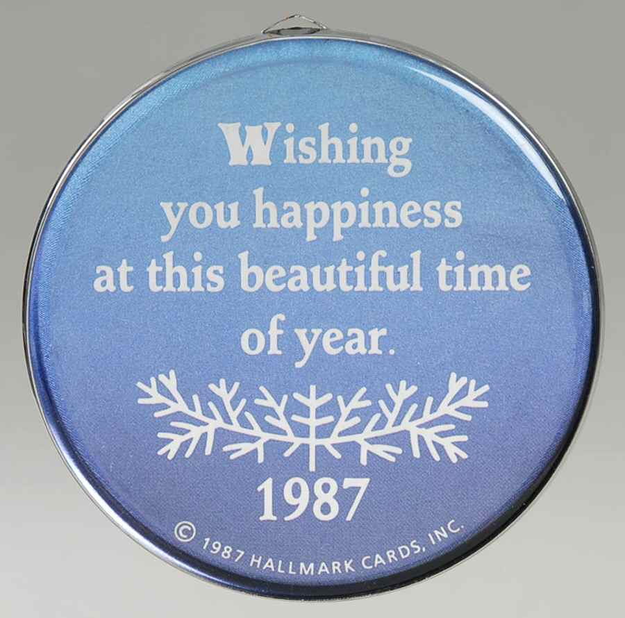 1987 Hallmark Christmas Ornaments Holiday Greeting - Boxed by Hallmark Gold Crown-1