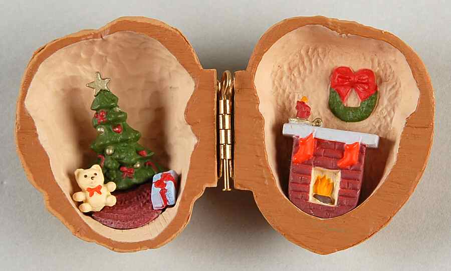 1987 Hallmark Christmas Ornaments In A Nutshell - Boxed by Hallmark Gold Crown-1