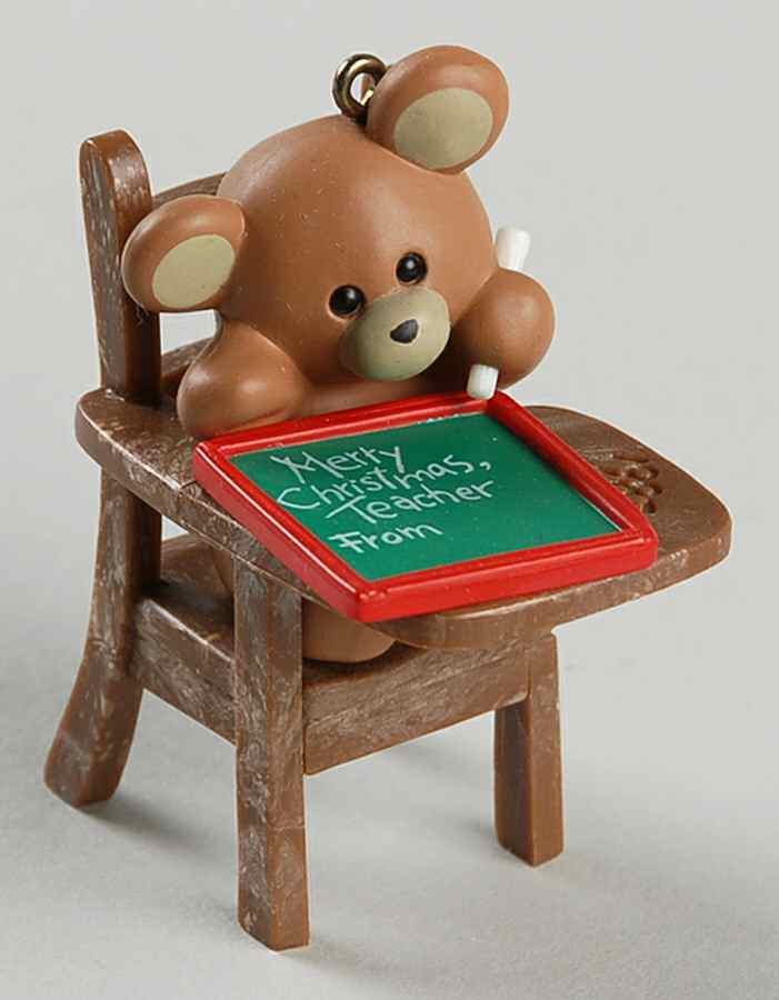 1987 Hallmark Christmas Ornaments Teacher - No Box by Hallmark Gold Crown-1