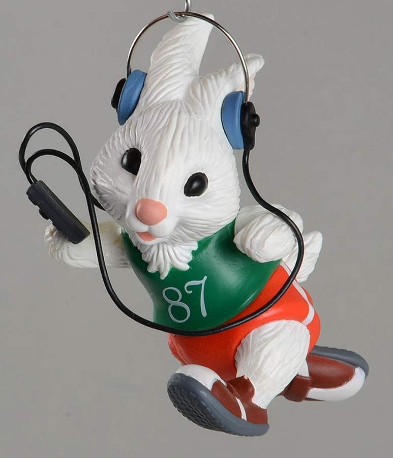 1987 Hallmark Christmas Ornaments Jogging Through The Snow - No Box by Hallmark Gold Crown-1