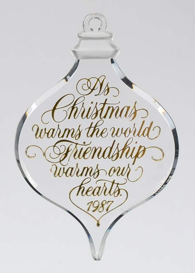 1987 Hallmark Christmas Ornaments Warmth Of Friendship - Boxed by Hallmark Gold Crown-1