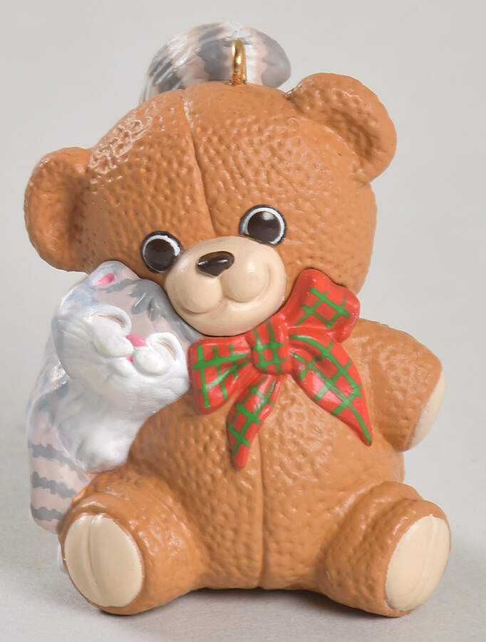 1988 Hallmark Christmas Ornaments Purrfect Snuggle - Boxed by Hallmark Gold Crown-1