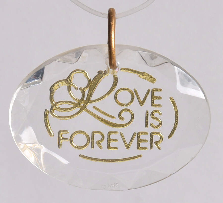 1988 Hallmark Christmas Ornaments Love Is Forever - No Box by Hallmark Gold Crown-1