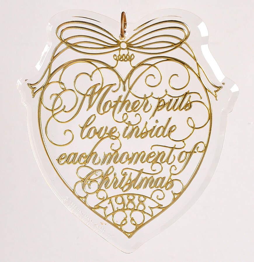 1988 Hallmark Christmas Ornaments Mother - No Box by Hallmark Gold Crown-1